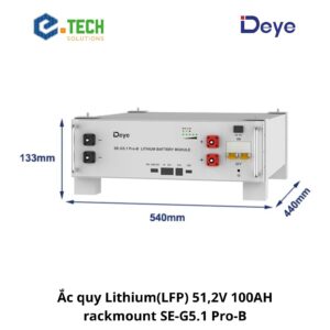 Ắc quy lithium(lfp) 51,2v 100ah rackmount se g5.1 pro b