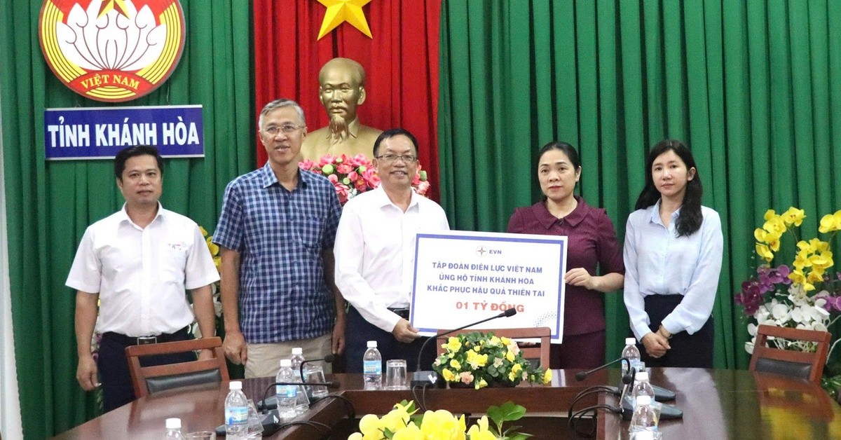 EVN hỗ trợ 1 tỉ đồng giúp Khánh Hòa khắc phục hậu quả mưa lũ